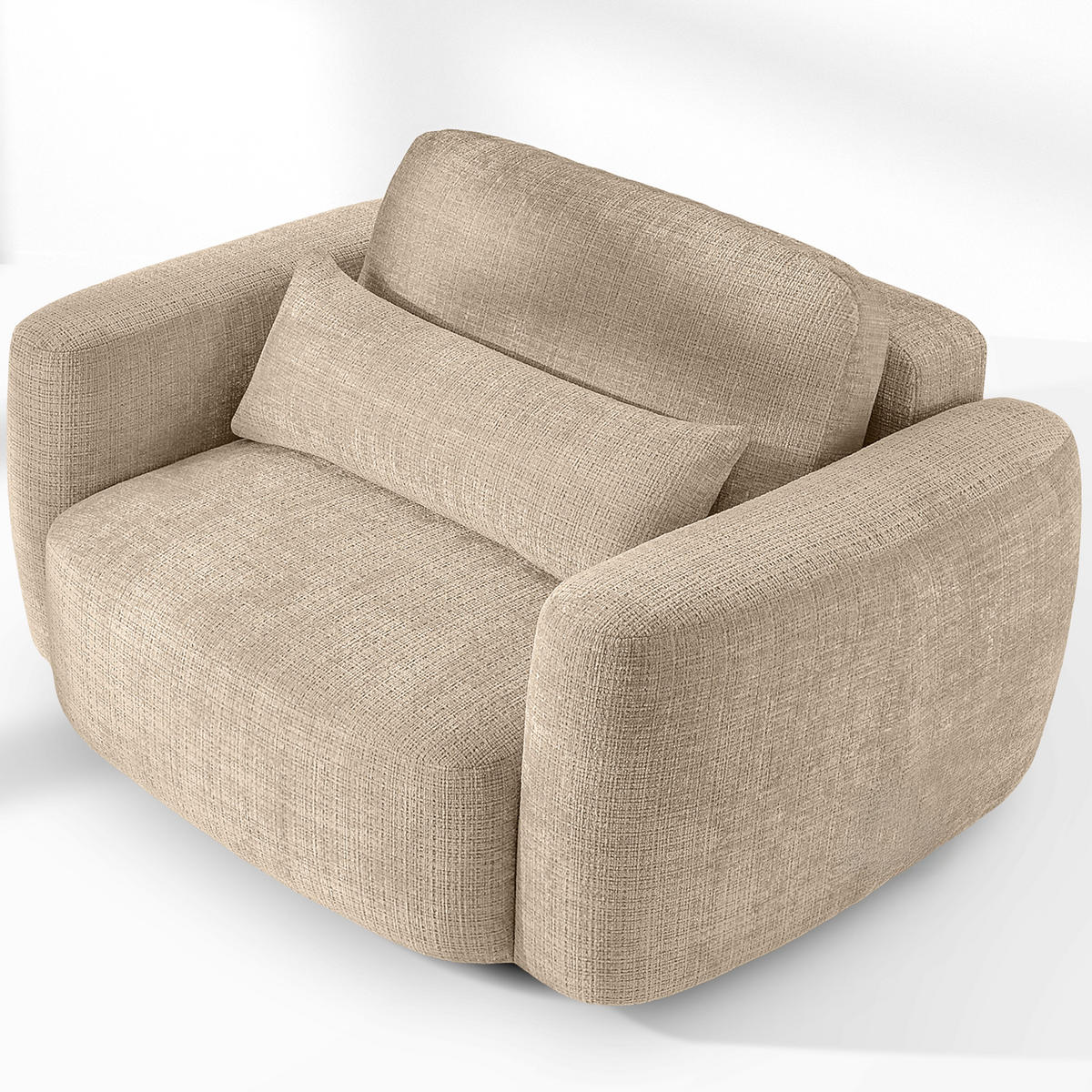 SESSEL ELOSA - Beige, Holz/Textil (145/85/115cm) - KONSIMO®