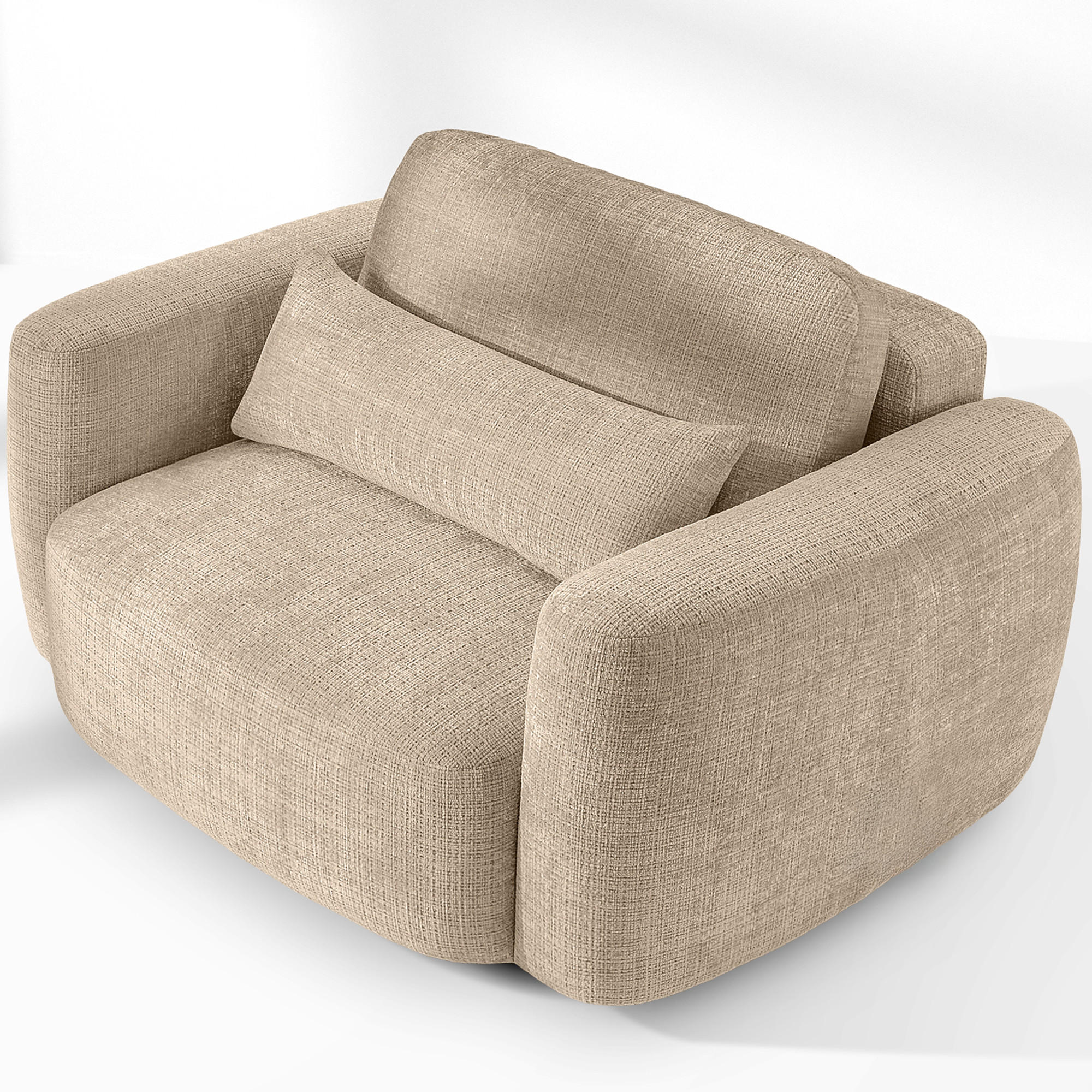 Thumbnail - Konsimo® Sessel, Beige, Holz, Textil, 1-Sitzer, 145x85x115 cm, Wohnzimmer, Sessel, Polstersessel