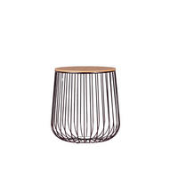 BEISTELLTISCH Rund Schwarz 39/39/42 cm - Schwarz, Holz (39/39/42cm) - Nest Dream