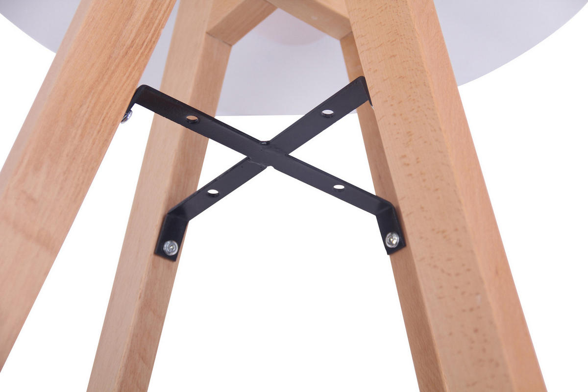 ESSTISCH Elias rund 75x75x75cm Holz Weiß Küchentisch - Weiß, Holz (75/75/75cm) - DELUKE