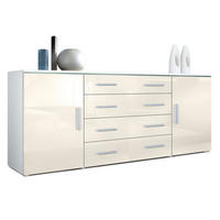 SIDEBOARD Verona Creme Hochglanz - Creme, Holzwerkstoff (166/72/35cm) - Vladon