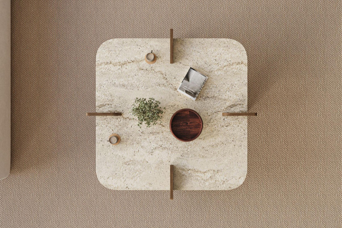 COUCHTISCH poalla beige - Beige, Holz (90/90/35cm) - Habitat Garten