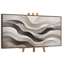 GEMÄLDE Sandwellen Schattenfugenrahmen Grau 140x70 cm - Grau, Holz (140/70cm) - YS-art gallery