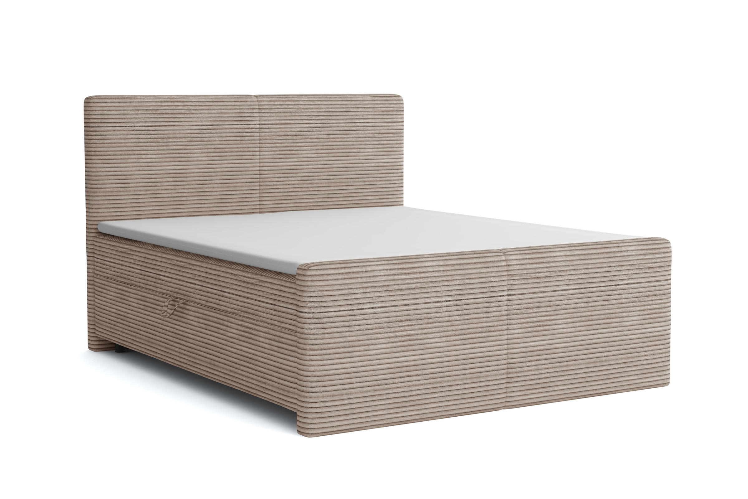 BOXBETT MIDI 120/200 in Cord Beige H3 - Beige, Holz/Holzwerkstoff (120/200cm) - Deine Möbel 24