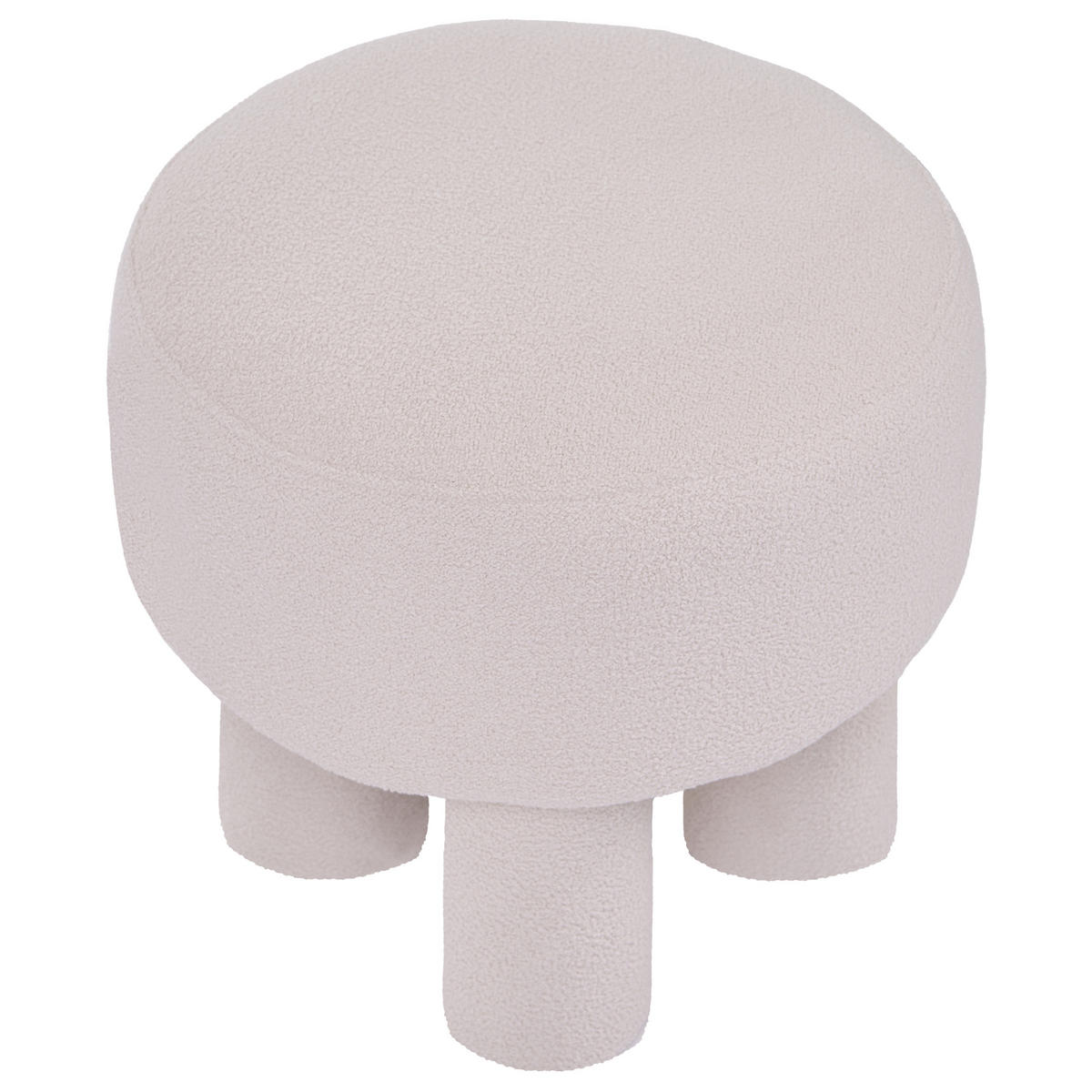 STOLČEK bouclé kremasto bela Canby - bela, tekstil (43/38/43cm) - Beliani