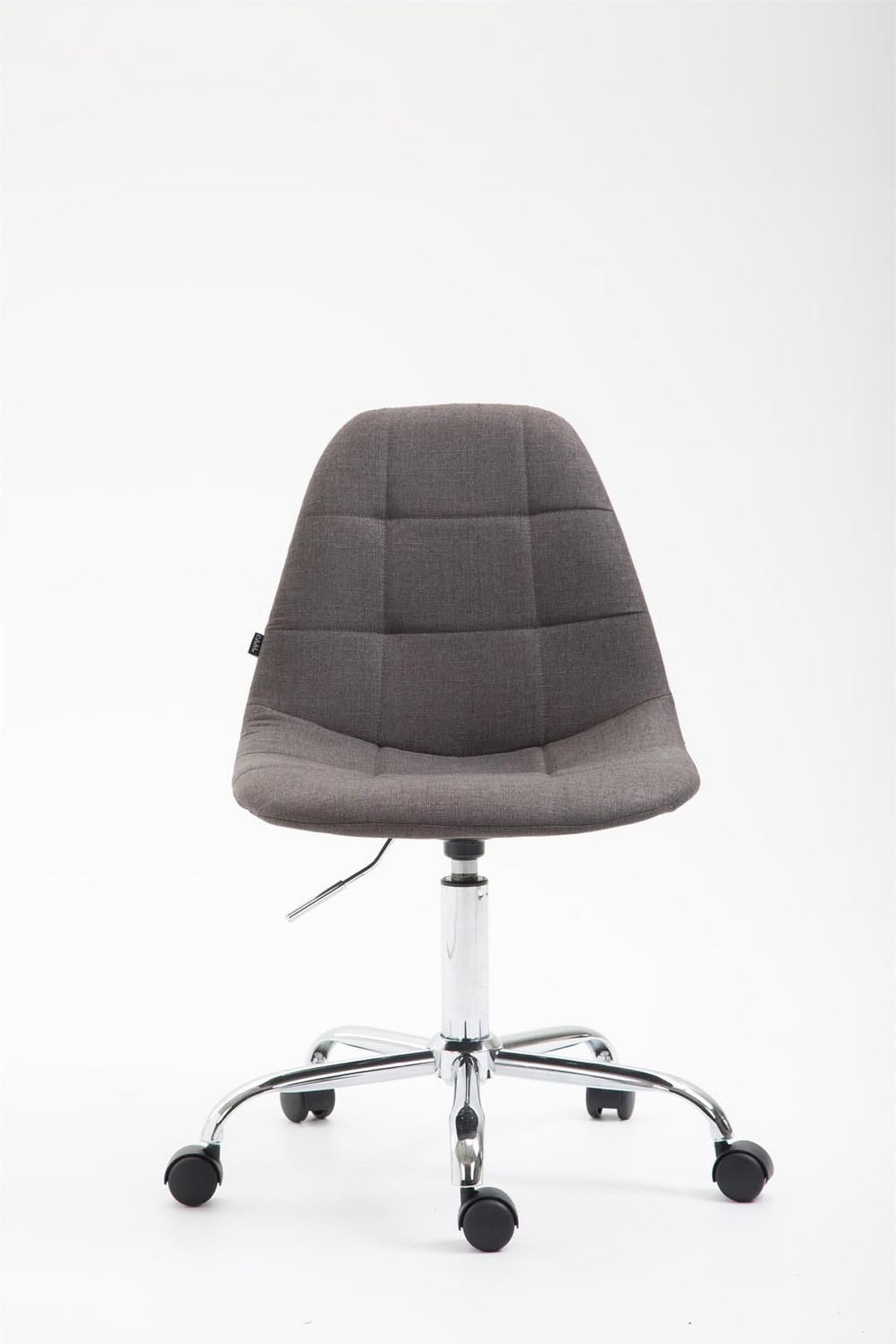DREHSTUHL Stoff dunkelgrau - Chromfarben/Dunkelgrau, Textil/Metall (47/79/56cm) - CLP