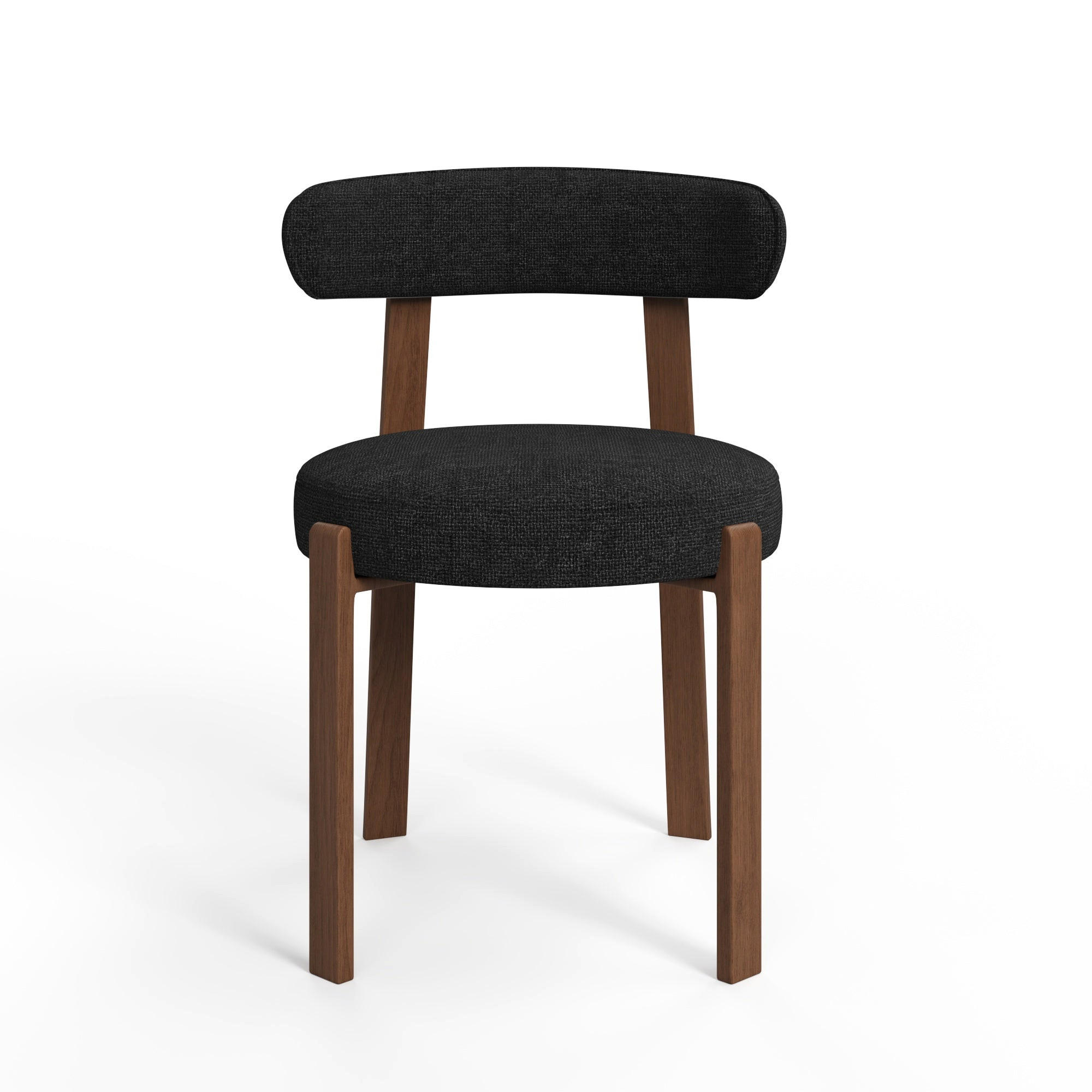 ESSZIMMERSTUHL Chenille-Samt Schwarz 51cm - Schwarz, Textil (51/79.5/54.5cm) - Sia Home