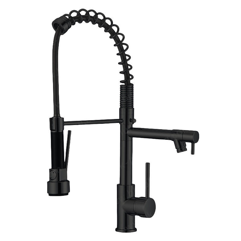BADEZIMMERARMATUR, zwei Duschköpfe mit Zulaufrohr, 470 mm hoch, schwarz. - Schwarz, Metall (60/7/30cm) - Vallsero