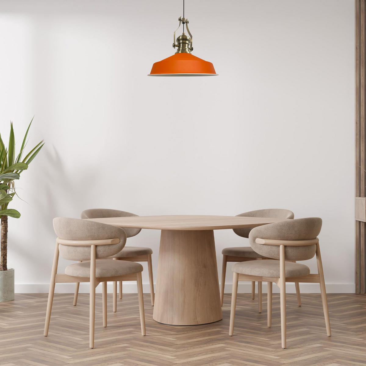 HÄNGELAMPE Neo-Asletl 40/39 cm - Orange, Metall (39/40/39cm) - Bamyum