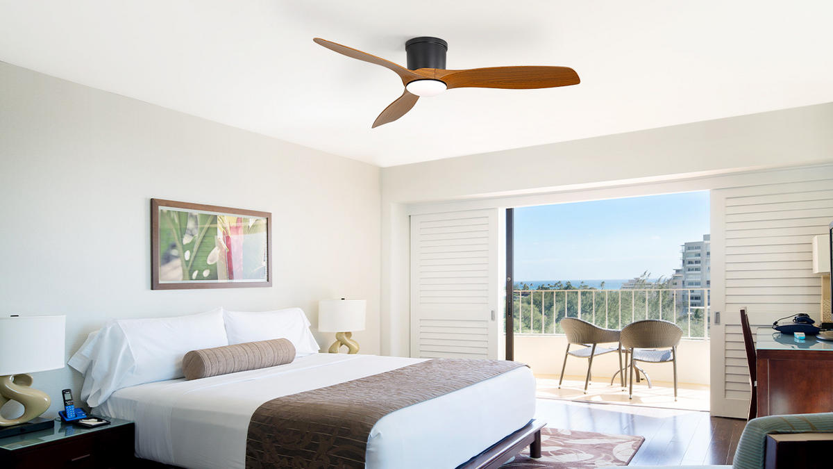 DECKENVENTILATOR 52Zoll LED Licht 18W ABS Flügel Dimmbar - Braun, Kunststoff (132/132/22.86cm) - CASIVA