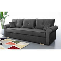 SOFA Grafit TOP Mit Schlaffunktion - Graphitfarben, Textil (237/76/85cm) - Sepro Meble