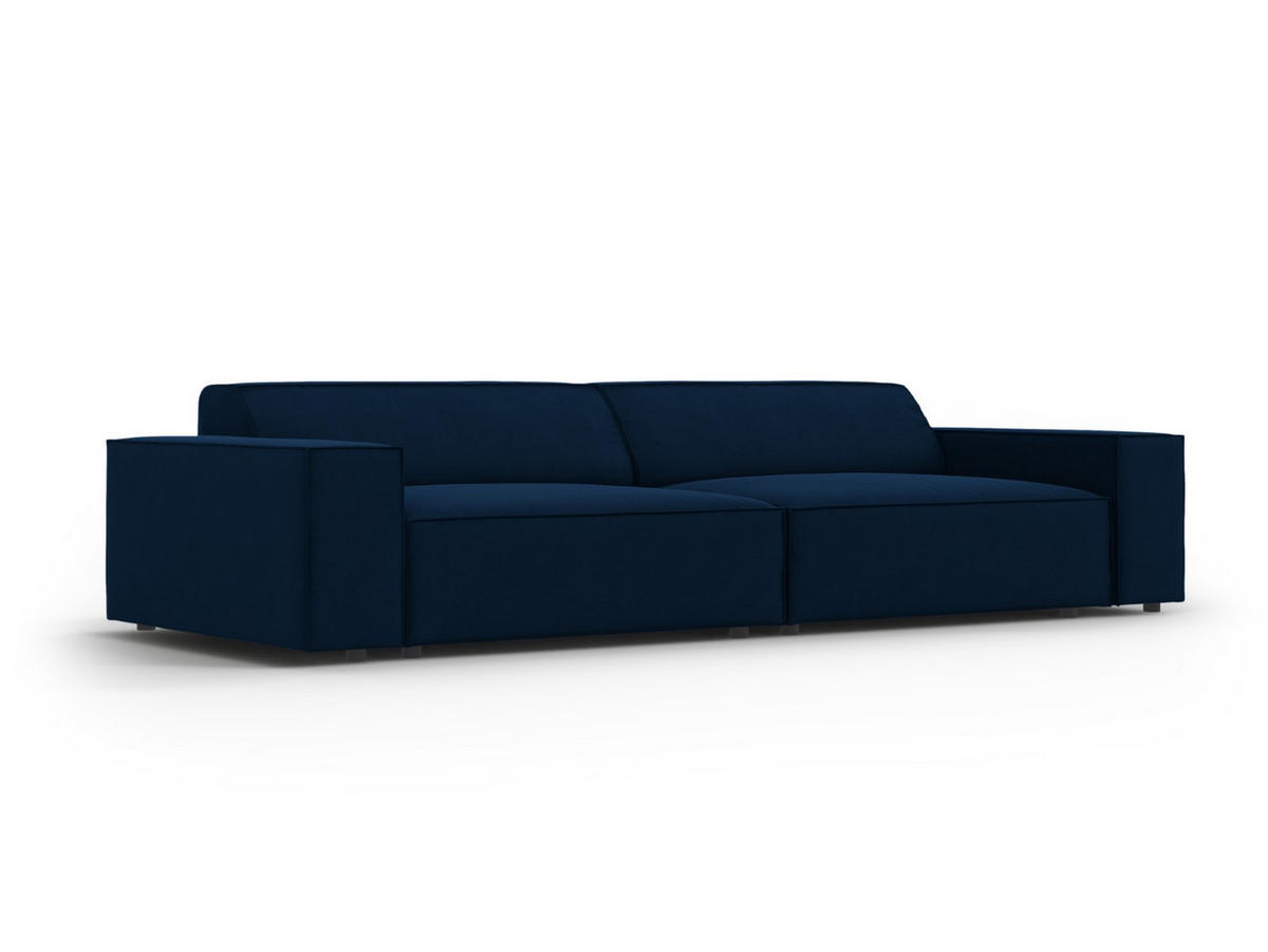 SOFA Jodie aus Samt königsblau 3 Sitzplätze - Blau, Textil (102/70/204cm) - Micadoni