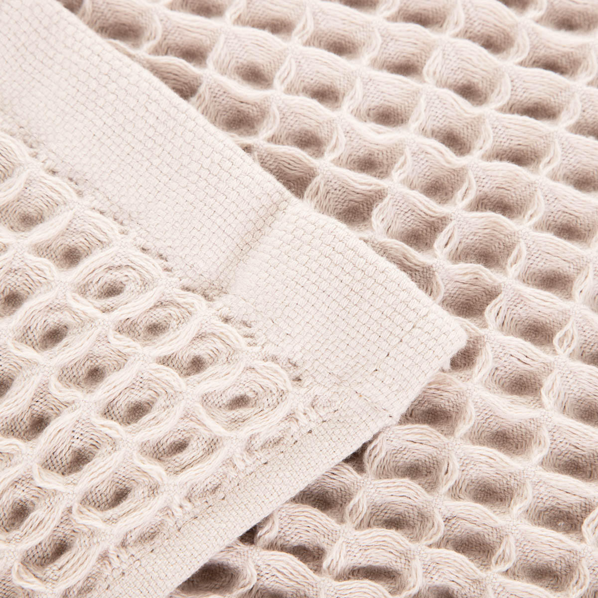 BADETUCH Vaffel beige 50/90 cm - Beige, Textil (50/90cm) - Homla