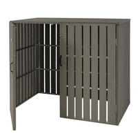 2-/4ER WPC-MÜLLTONNENVERKLEIDUNG Grau - Grau, Metall (140/115/100cm) - MCW