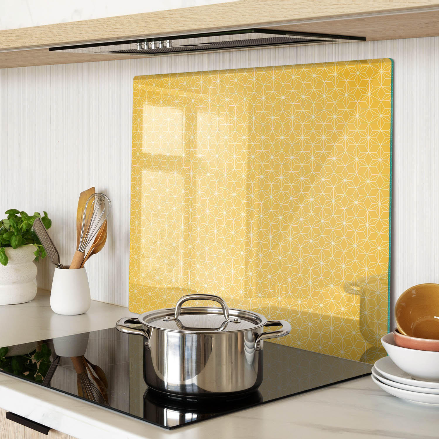 GLASPLATTE 60x52 cm Sterne - Gelb, Glas (60/0.4/52cm) - TULUP