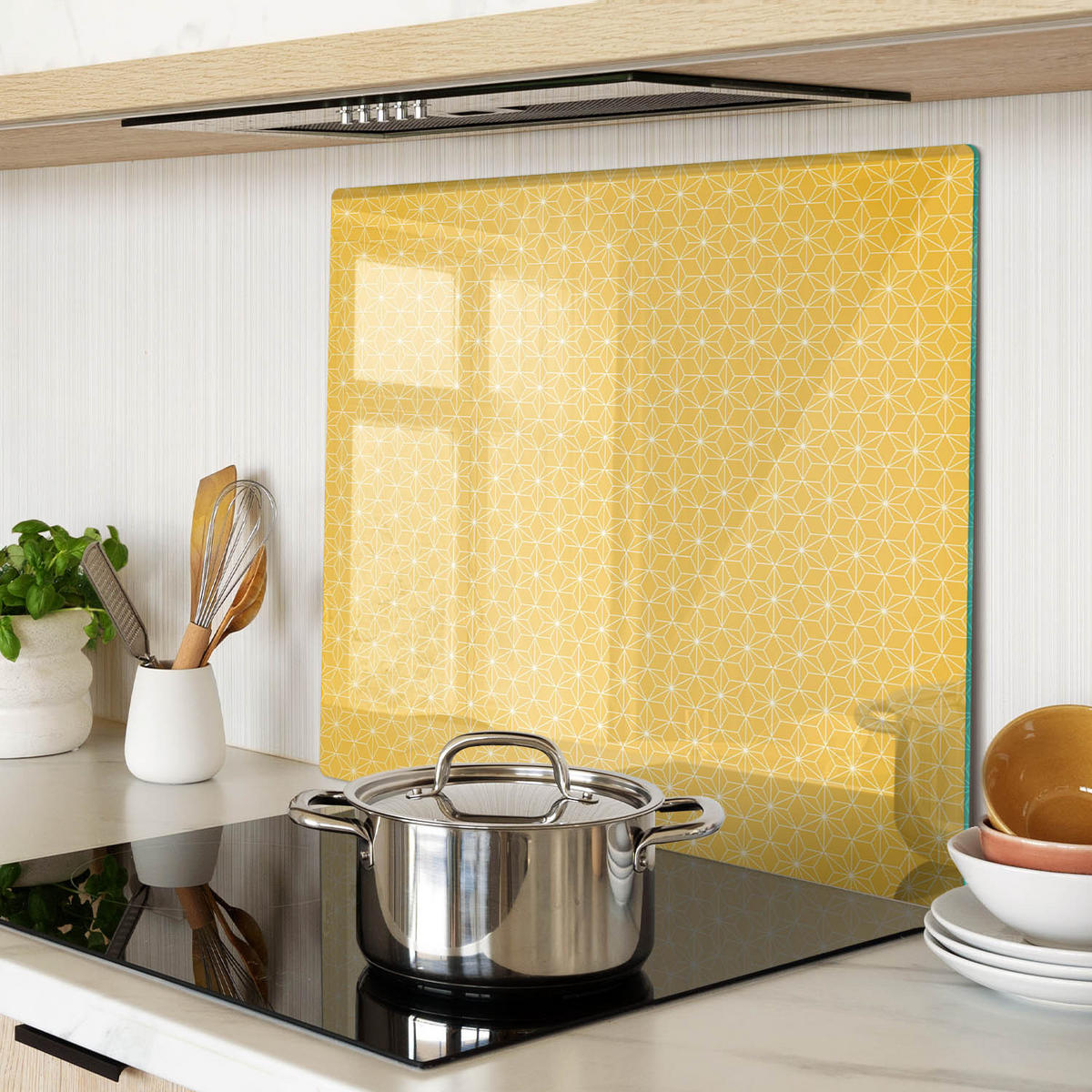 GLASPLATTE 60x52 cm Sterne - Gelb, Glas (60/0.4/52cm) - TULUP