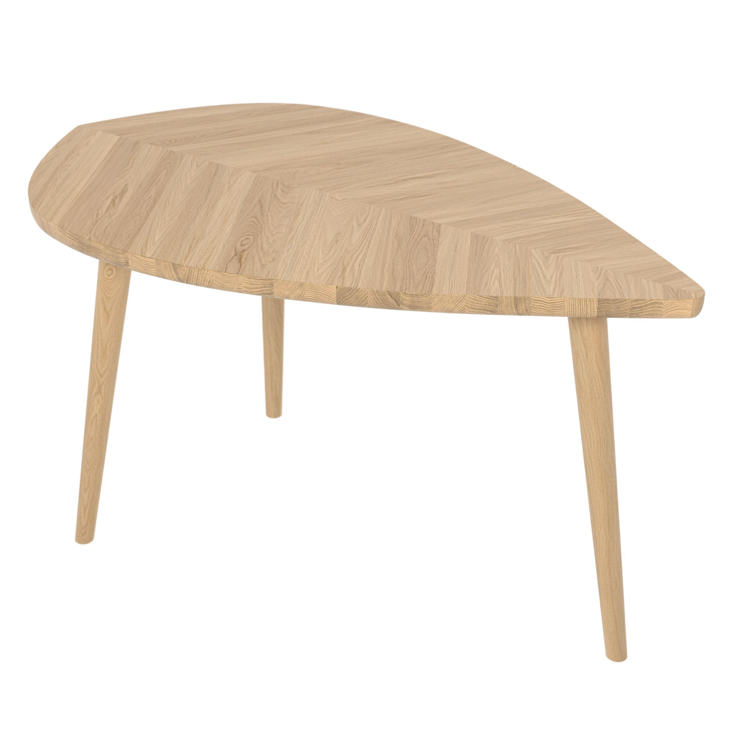 COUCHTISCH Blatt P2M, Eichenholz , blattförmig , 69 cm - Eichefarben, Eichenholz/Holz (37.5/67/50cm) - Onemarket