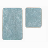 BADEMATTE Set 2tlg HELLBLAU - Hellblau, Textil (60/100cm) - ROLFNERS