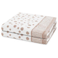 DUSCHTUCH Punkte allover 2er-Set - Beige, Textil (50/100cm) - Ross