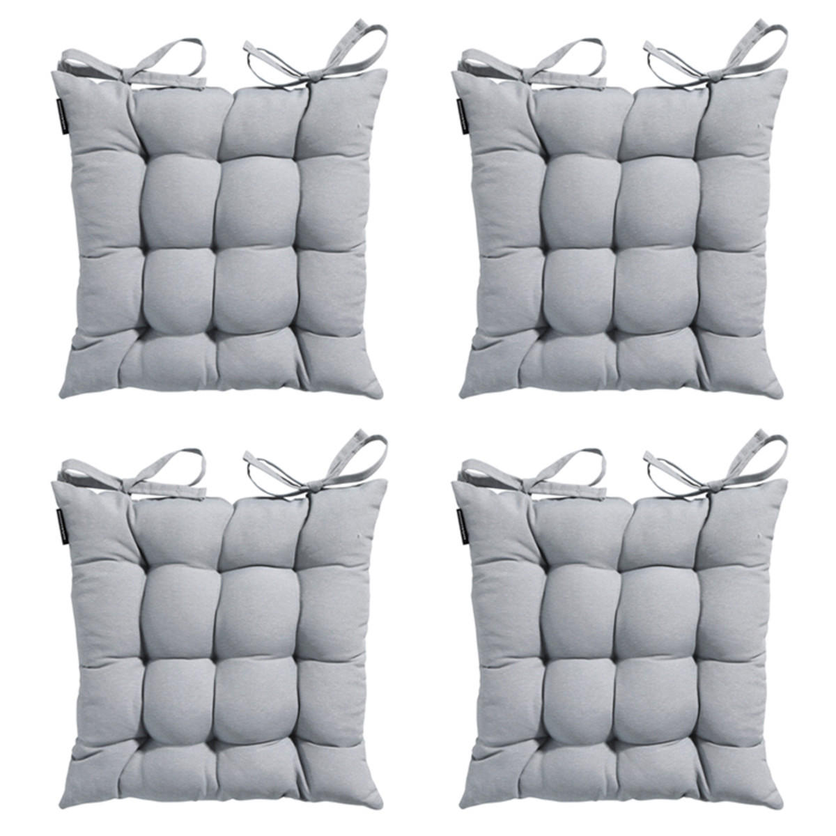 SITZKISSEN Panama 46/46 cm 4er-Set - Hellgrau, Textil (46/6/46cm) - Madison