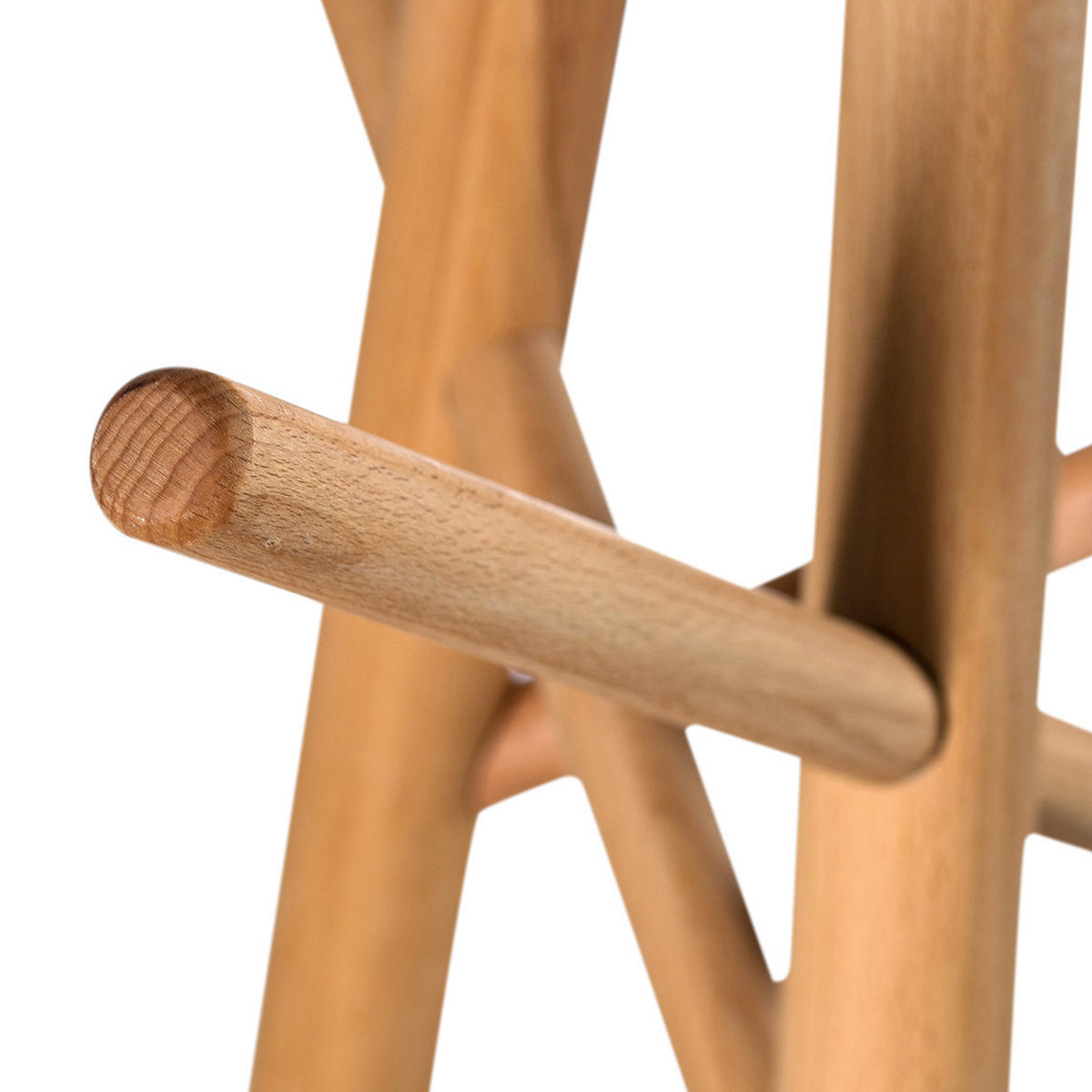 KLEIDERSTÄNDER - Buche massiv - Buchefarben, Holz (72/180/72cm) - home24