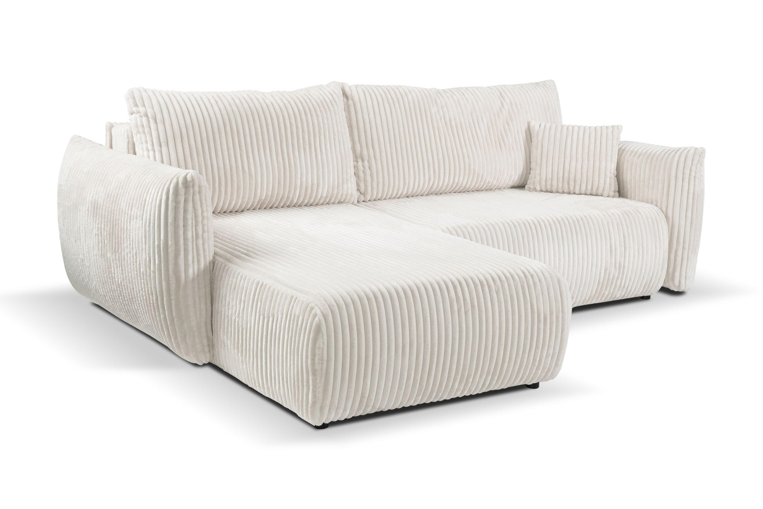 ECKSOFA HALLORA - Creme (Tilia 01) - Creme, Holzwerkstoff (257/177cm) - Möblo