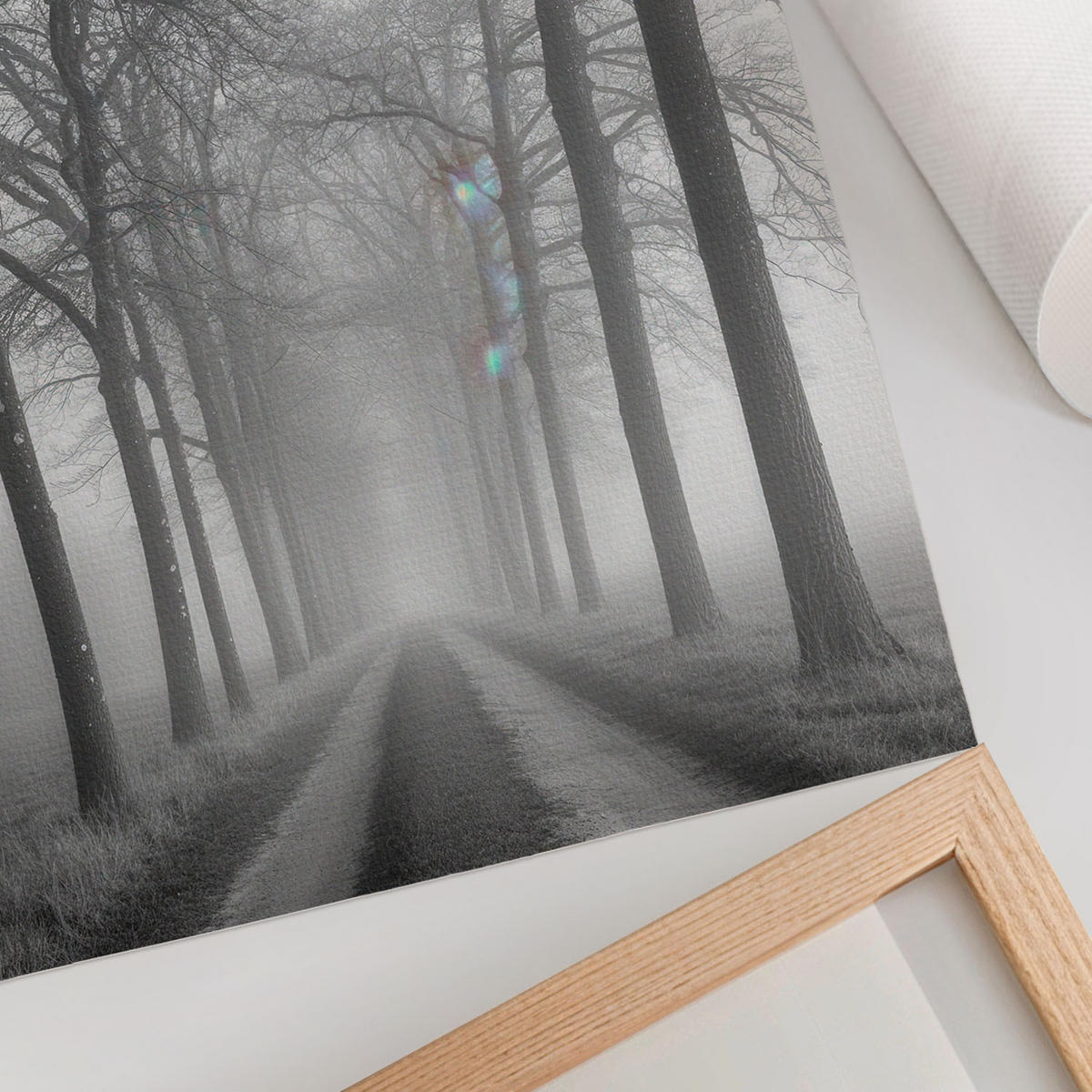 POSTER - 21x29 cm - Nevara - Nebel auf der Straße - Schwarz, Textil (21/29.7/0.1cm) - TULUP