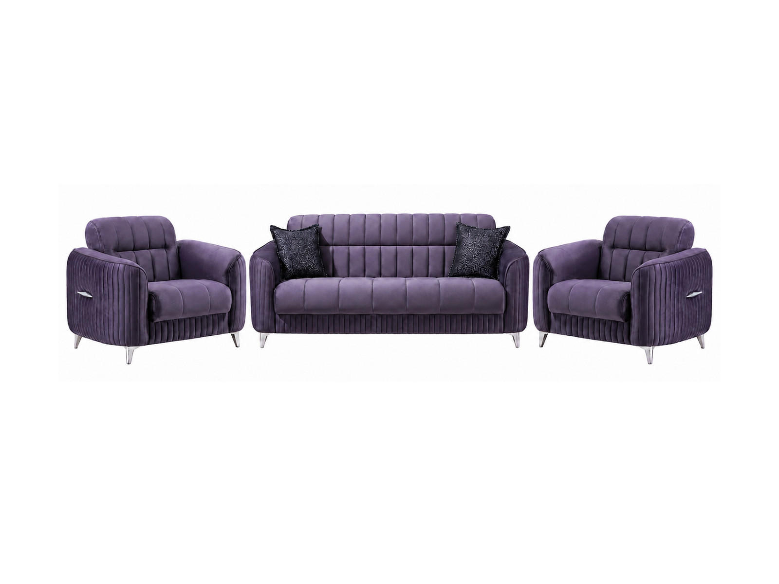 SITZGARNITUR Salta, Anthrazit Stellvariante 2+1+1 - Anthrazit, Holzwerkstoff/Kunststoff (160/87/90cm)
