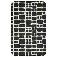 WC PŘEDLOŽKA Moderní - organické - černé 50x80 cm - antracitová, textil/plast (50/1cm) - OnlyWow
