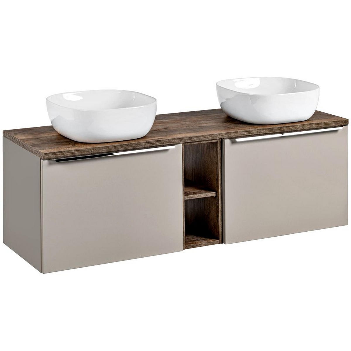 WASCHTISCH Puebla-56 - Beige, Holzwerkstoff (140/64/46cm) - Lomado