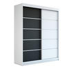 SCHWEBETÜRENSCHRANK 180 CM TREND Farbe: Weiß , schwarz , weiß - Schwarz/Weiß, Holzwerkstoff (180/215/59.5cm) - A&J MöbelLand