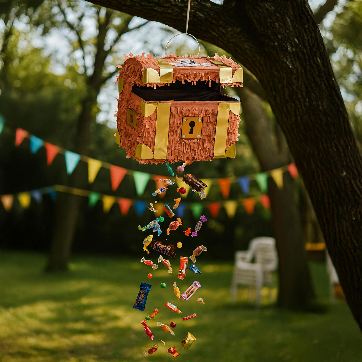 PINATA - Braun, Papier/Wellpappe (30/27/23cm) - Relaxdays