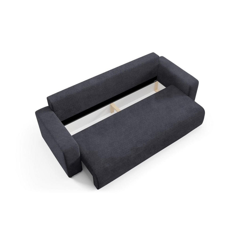 Thumbnail - Furnisell Schlafsofa, Schwarz, Textil, 4-Sitzer, seitenverkehrt montierbar, 247x88x93 cm, Wohnzimmer, Sofas & Couches, S...