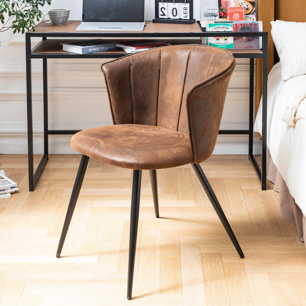 ESSZIMMERSTUHL in Vintage Brown - Braun, Textil (44/83/51cm) - Meubles Cosy