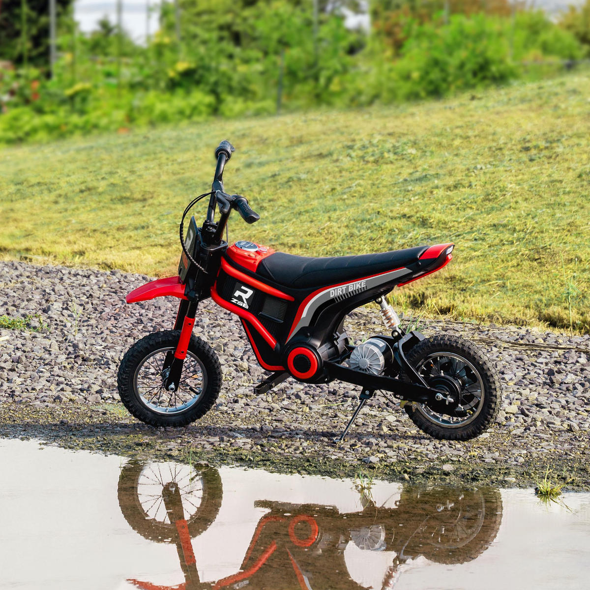 ELEKTRO Motorrad Kinder Elektromotorrad mit 24V 350W Motor, 8-16 KMH Rot - Rot, Kunststoff (119/64/76.5cm) - HOMCOM
