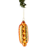 WEIHNACHTSKUGEL Hot Dog 14 cm - Goldfarben, Glas (5/14/1cm)