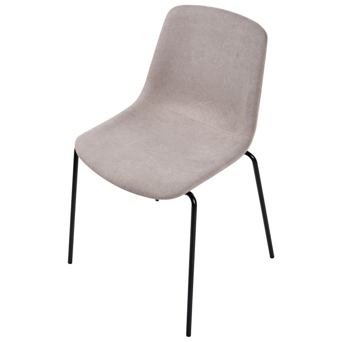 ESSZIMMERSTUHL 4er-Set Beige Tiller - Beige/Schwarz, Textil (54/84/53cm) - Beliani