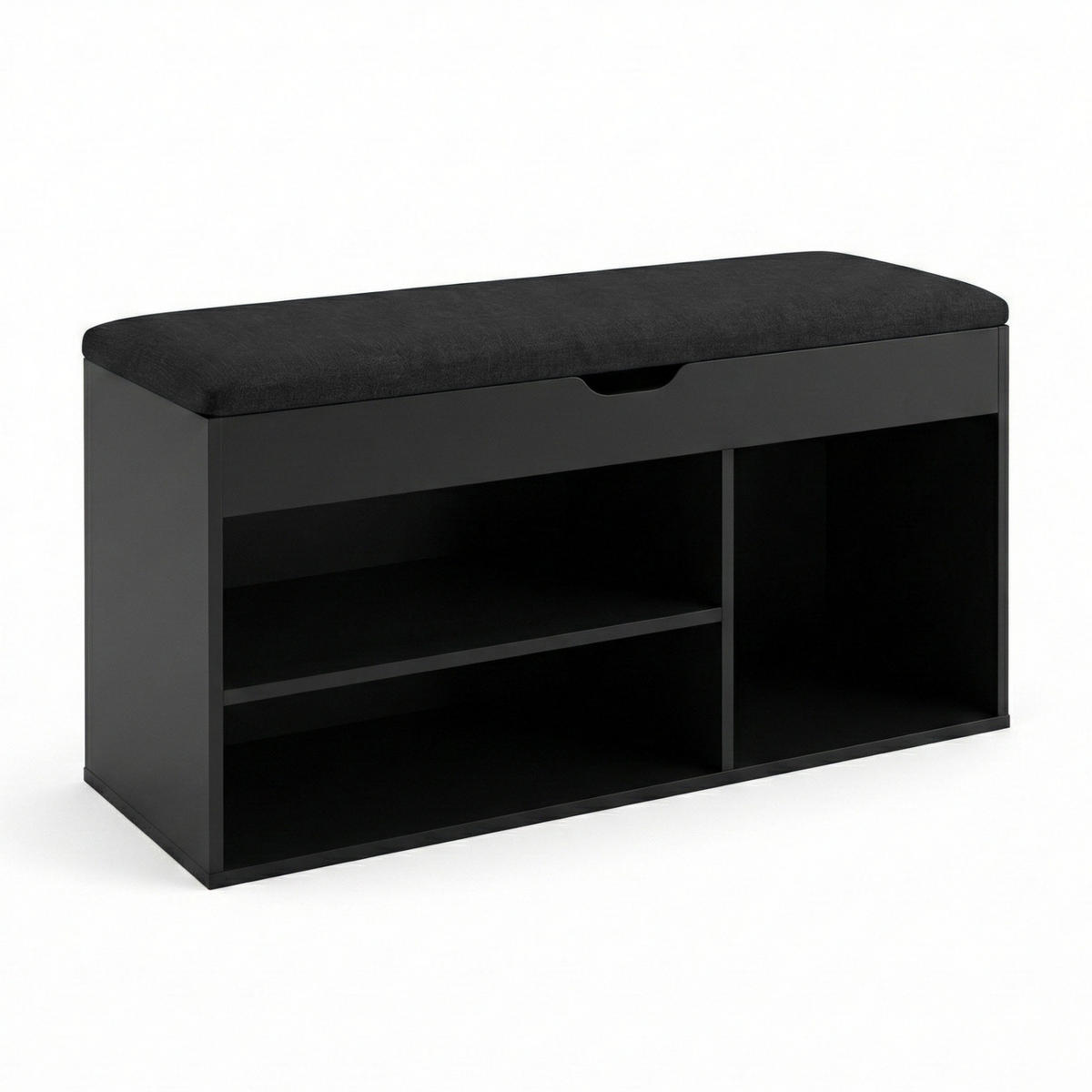 SCHUHREGAL Tria 80/43/30 cm - Schwarz, Holzwerkstoff (30/43/80cm) - BOXIMO