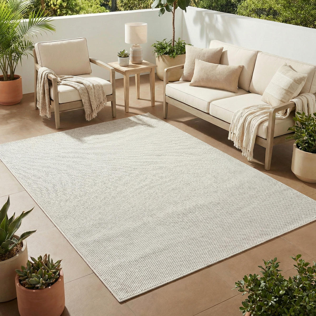 TEPPICH CALMA silber modern 140/200 cm - Silberfarben, Textil (140/200cm) - Tapiso