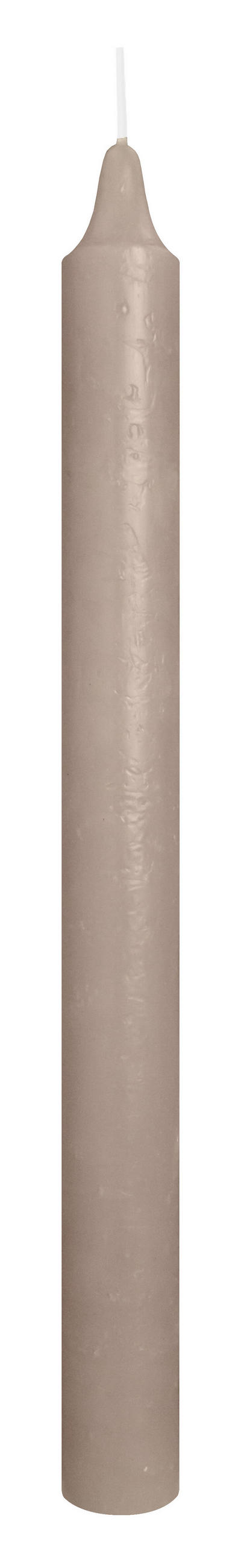 MARBLE Leuchterkerzen durchgefärbt Schlamm 250 x 22 mm, 20er Set - Schlammfarben, Paraffin (2.2/25/25cm) - Wiedemann Kerzen