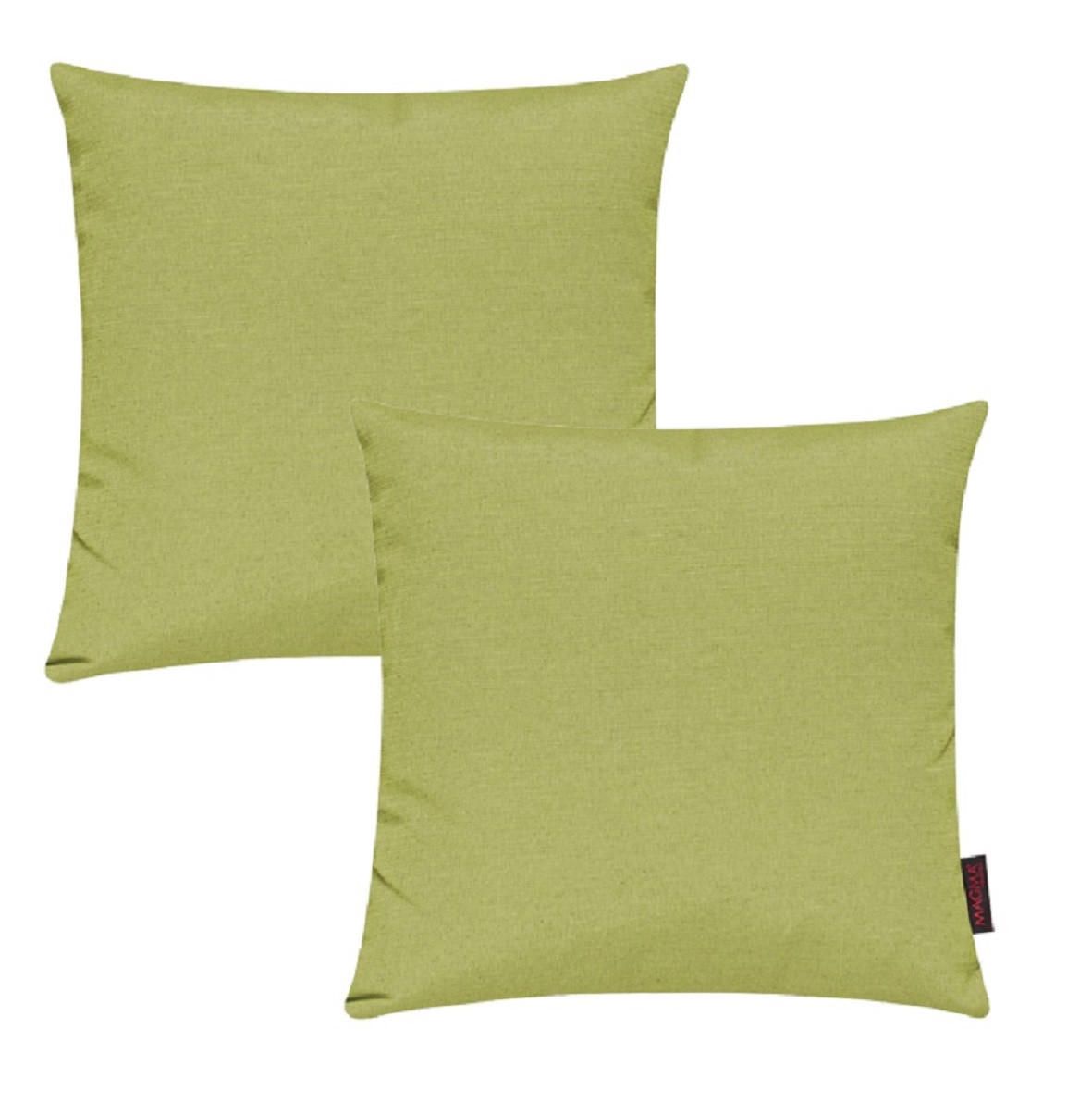 KISSENHÜLLE 2er Set Fino uni 40/40 cm - Grün, Textil (40/40cm) - Magma Heimtexx