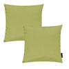 KISSENHÜLLE 2er Set Fino uni 40/40 cm - Grün, Textil (40/40cm) - Magma Heimtexx