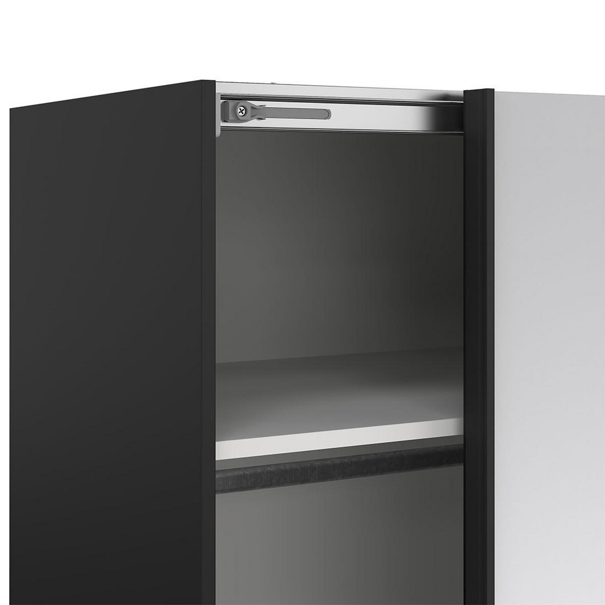 SCHIEBETÜRENSCHRANK, Como, Schwarz, Holzwerkstoff, 179 x 67 x 221 cm - Schwarz, Holzwerkstoff (179/221/67cm) - ebuy24