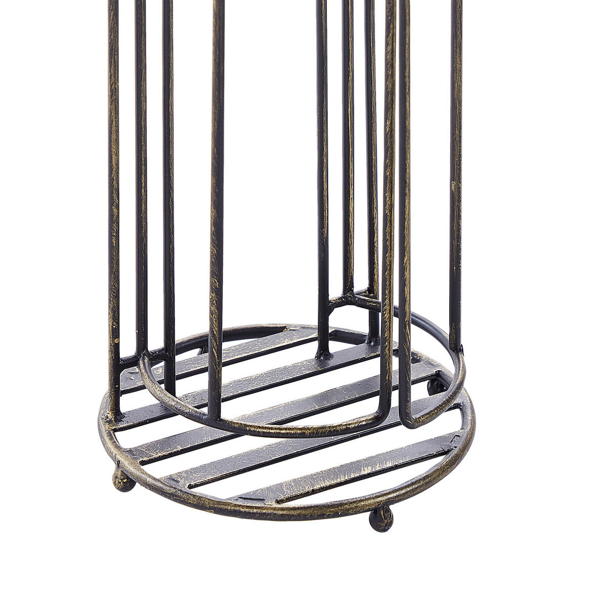 TOILETTENPAPIERSTÄNDER Metall Antik Optik schwarz Temuco - Schwarz, Metall (20/75/20cm) - Beliani