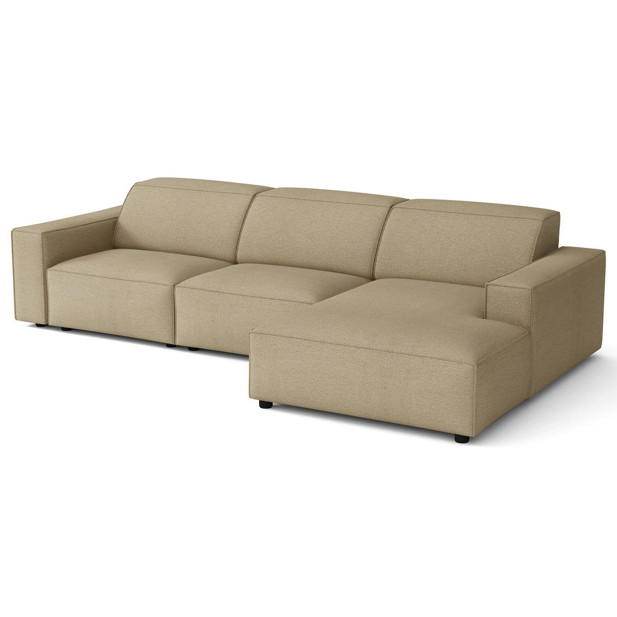 ROHOVÁ pohovka Sellmo, 287 cm - čierna/cappuccino, textil/plast (166/292cm) - Selsey
