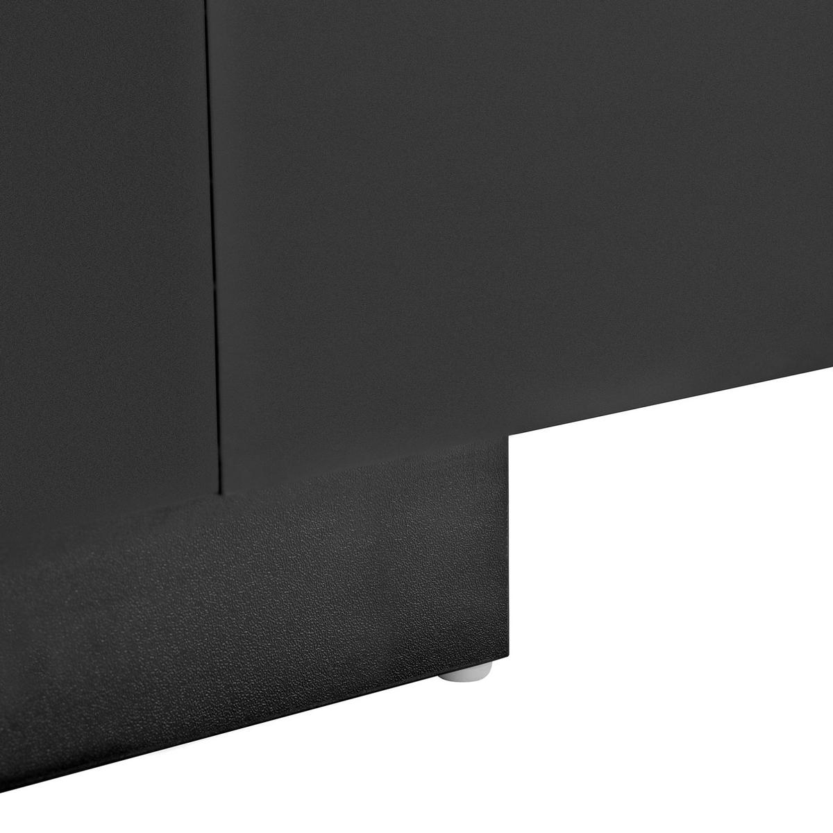 COUCHTISCH 80/50/35.5 cm schwarz-weiß aus MDF mit LED-Beleuchtung und Stauraum - Schwarz, Holzwerkstoff (80/50/35.5cm) - OKMYHOME