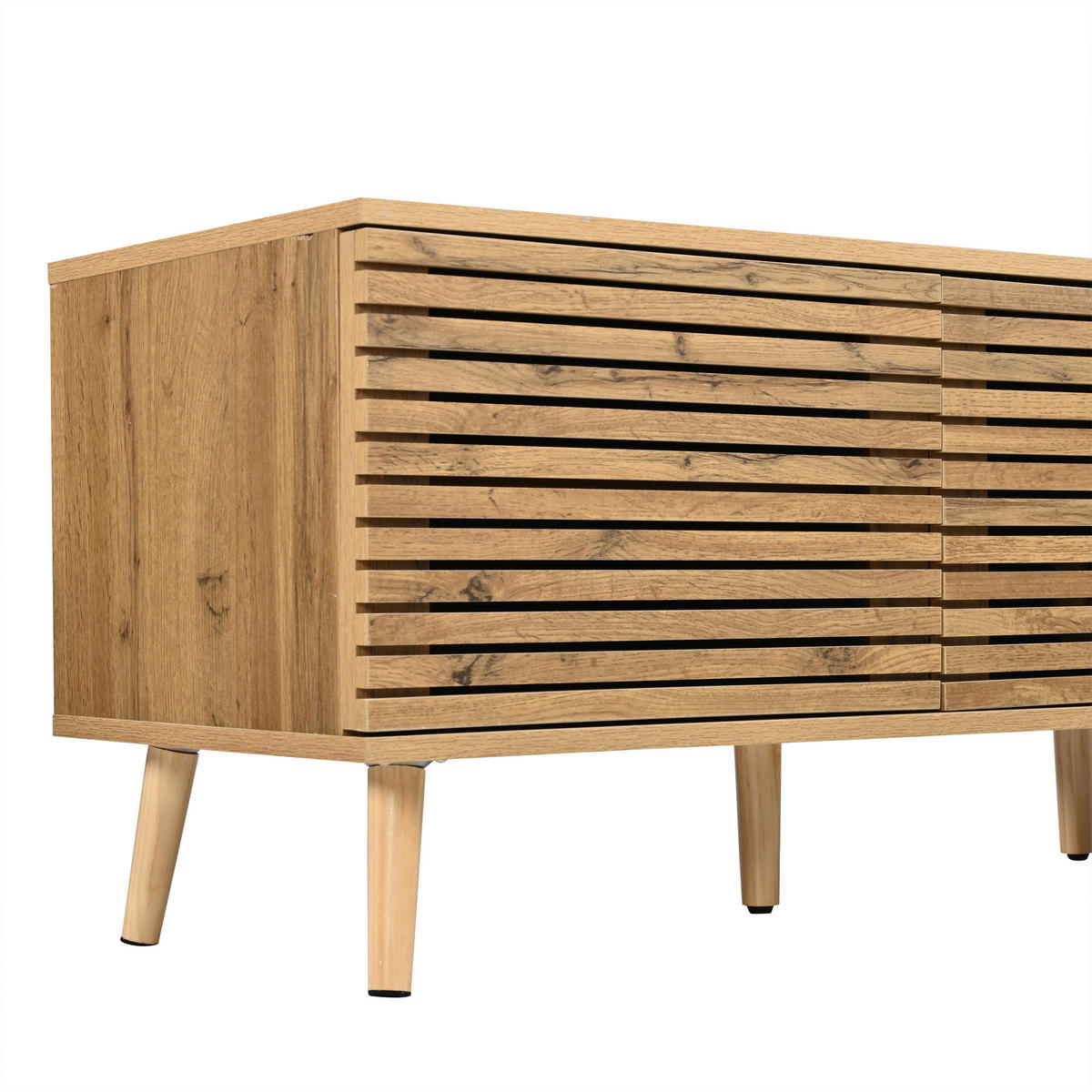 LOWBOARD DE-40462 4 Gittertüren mit Push-to-Open Holzfarbe - Naturfarben, Holzwerkstoff (180/46/40cm) - ComfortXL