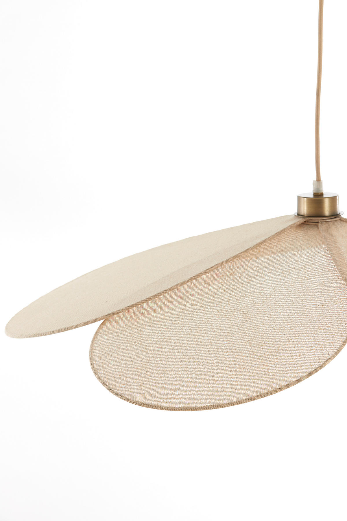 HÄNGELAMPE Fyano Braun Ø79/20 cm - Braun, Textil (79/79/20cm) - Light & Living