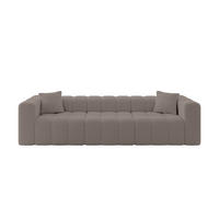 POHOVKA 3-MÍSTNÁ DONY-3 315x90x71 cm Hnědá Buklé - černá/hnědá, kompozitní dřevo/textil (315/71/90cm) - ALTDECOR