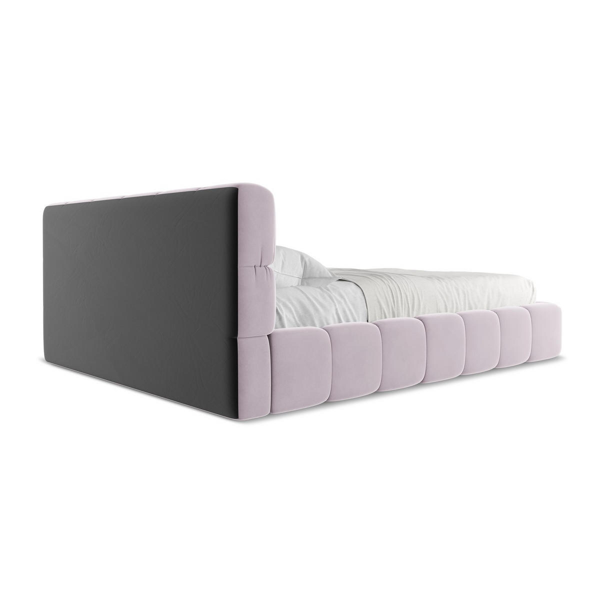 POLSTERBETT mit Bettkasten und Lattenrost 180x228 Violett - Lila/Flieder, Kunststoff/Textil (160/200cm) - LaMiaSofa